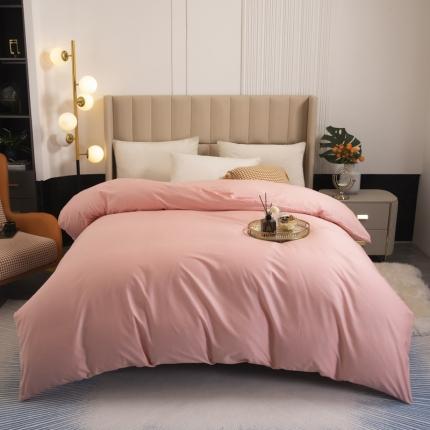 91家纺网 家纺一手货源 找家纺 锦罗绣 2024新款纯棉全棉13376纯色单被套 粉玉