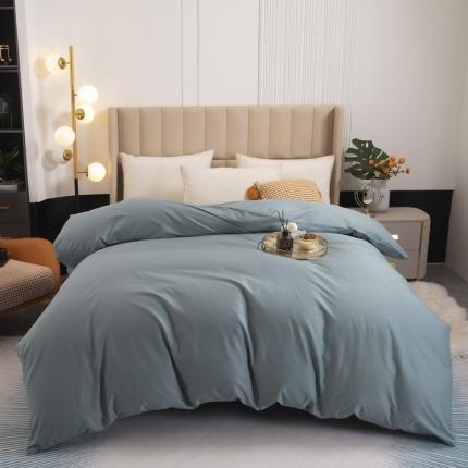 锦罗绣 2024新款纯棉全棉13376纯色单被套 兰灰