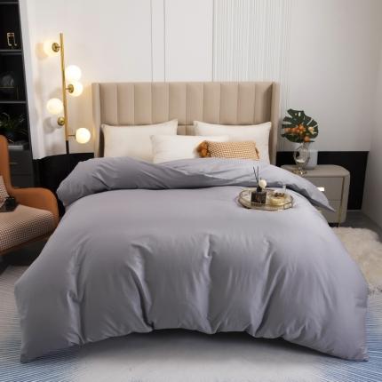 锦罗绣 2024新款纯棉全棉13376纯色单被套 银灰