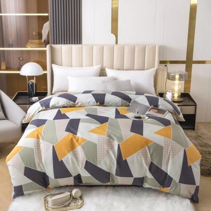 91家纺网 家纺一手货源 找家纺 锦罗绣 2024新款纯棉全棉13376印花单被套 畅想—桔