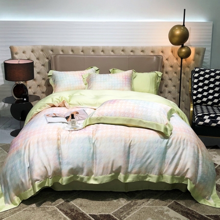 91家纺网 家纺一手货源 找家纺 2022款黑白森林 60支兰精天丝四件套专版花色-肌理系列