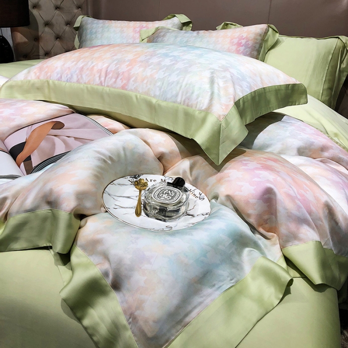 91家纺网 家纺一手货源 找家纺 2022款黑白森林 60支兰精天丝四件套专版花色-肌理系列