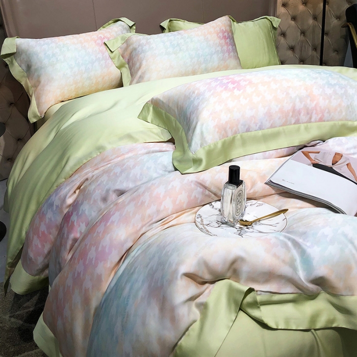 91家纺网 家纺一手货源 找家纺 2022款黑白森林 60支兰精天丝四件套专版花色-肌理系列