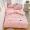 91家纺网 家纺一手货源 找家纺 绒兔兔2022新款奢丝棉贝壳绣工艺床单床笠四件套贝壳绣-粉玉