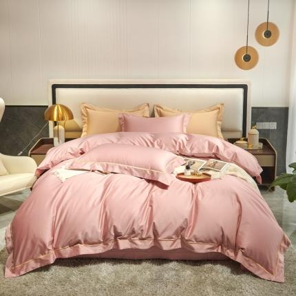 91家纺网 家纺一手货源 找家纺 （总）禧澜庭2024新款100支长绒棉刺绣宽边全棉四件套维洛