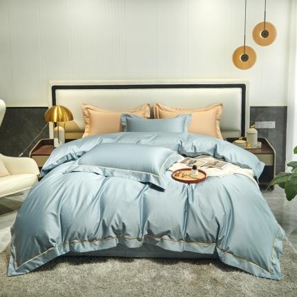 91家纺网 家纺一手货源 找家纺 （总）禧澜庭2024新款100支长绒棉刺绣宽边全棉四件套维洛