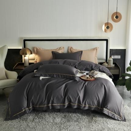 91家纺网 家纺一手货源 找家纺 （总）禧澜庭2024新款100支长绒棉刺绣宽边全棉四件套维洛