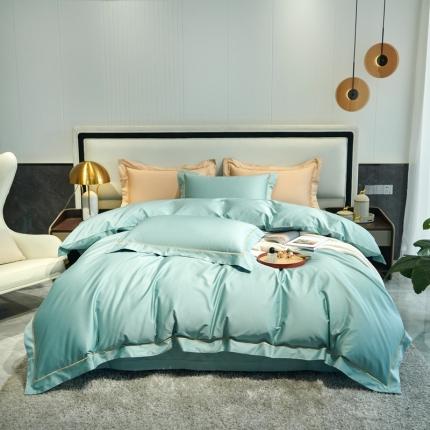 91家纺网 家纺一手货源 找家纺 （总）禧澜庭2024新款100支长绒棉刺绣宽边全棉四件套维洛