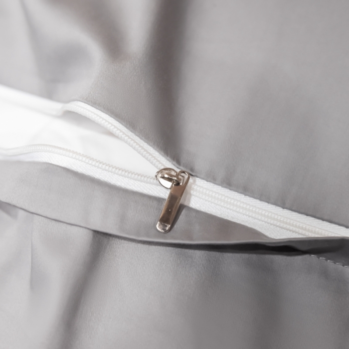 91家纺网 家纺一手货源 找家纺 秀色2025新款轻奢100支贡缎四件套 雅克-玉颜粉／典雅灰