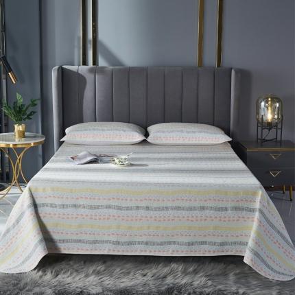 91家纺网 家纺一手货源 找家纺 （总）朴尔家纺 2022年新款全棉六层纱布凉席床单床盖