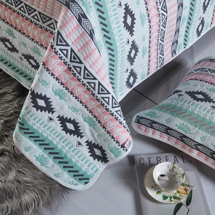 91家纺网 家纺一手货源 找家纺 （总）朴尔家纺 2022年新款全棉六层纱布凉席床单床盖