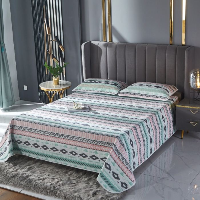 91家纺网 家纺一手货源 找家纺 （总）朴尔家纺 2022年新款全棉六层纱布凉席床单床盖