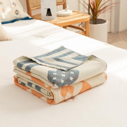 91家纺网 家纺一手货源 找家纺 （总）朴尔家纺 2022年新品波西米亚风全棉四层纱布毛巾被