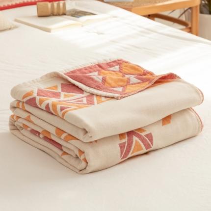 91家纺网 家纺一手货源 找家纺 （总）朴尔家纺 2022年新品波西米亚风全棉四层纱布毛巾被