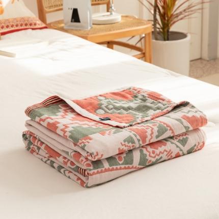 91家纺网 家纺一手货源 找家纺 （总）朴尔家纺 2022年新品波西米亚风全棉四层纱布毛巾被