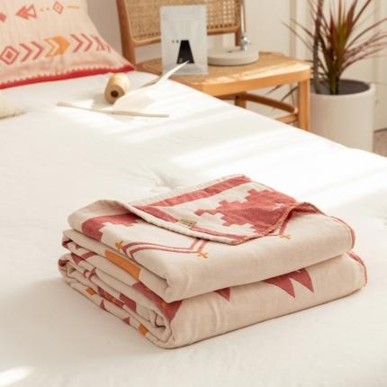 91家纺网 家纺一手货源 找家纺 （总）朴尔家纺 2022年新品波西米亚风全棉四层纱布毛巾被