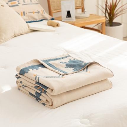 91家纺网 家纺一手货源 找家纺 （总）朴尔家纺 2022年新品波西米亚风全棉四层纱布毛巾被