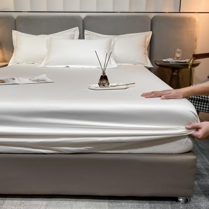 91家纺网 家纺一手货源 找家纺 (总) 秀色 2025新款50支贡缎长绒棉纯色单床笠单件