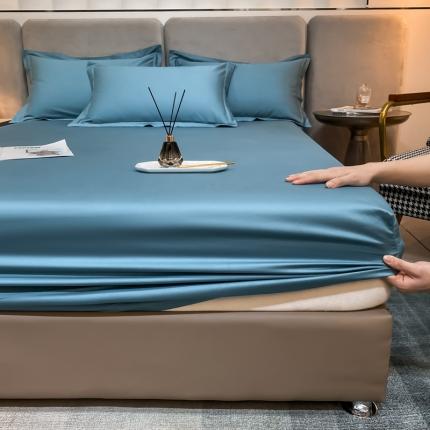 91家纺网 家纺一手货源 找家纺 (总) 秀色 2025新款50支贡缎长绒棉纯色单床笠单件