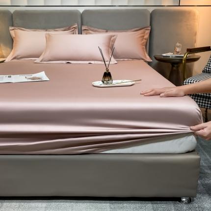 91家纺网 家纺一手货源 找家纺 (总) 秀色 2025新款50支贡缎长绒棉纯色单床笠单件