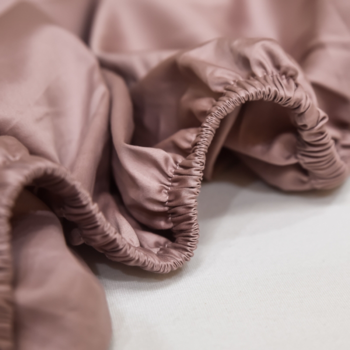 91家纺网 家纺一手货源 找家纺 秀色2025新100支贡缎长绒棉纯色单床笠单件 梦易-琳蕴褚