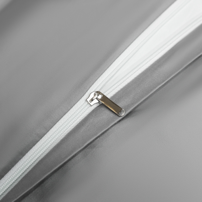 91家纺网 家纺一手货源 找家纺 秀色2025新款100支贡缎纯色双拼单被套 雅克-典雅灰