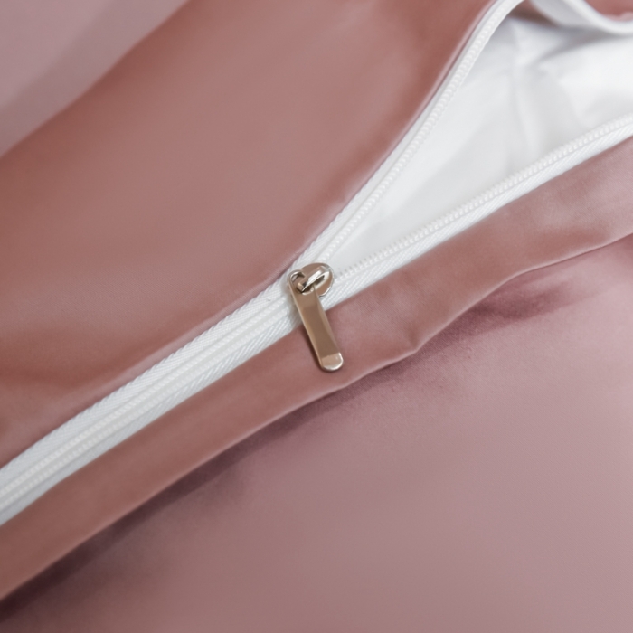 91家纺网 家纺一手货源 找家纺 秀色2025新款100支贡缎纯色双拼单被套 雅克-琳蕴褚