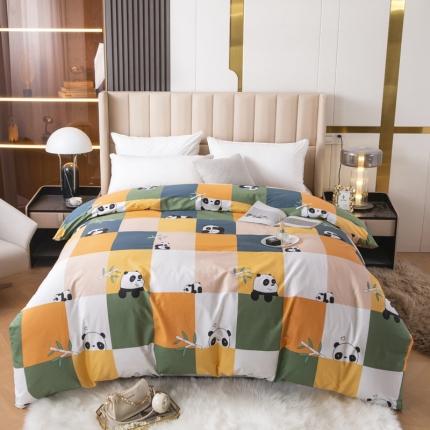锦罗绣 2024新款纯棉全棉13376印花单被套 名牌熊猫