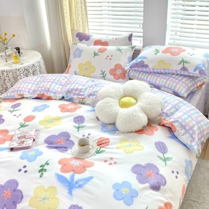 91家纺网 家纺一手货源 找家纺 凌鼎 2025新款40支13372全棉印花四件套 乔安娜