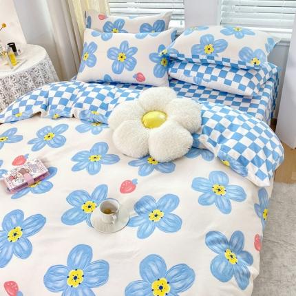 91家纺网 家纺一手货源 找家纺 凌鼎 2025新款40支13372全棉印花四件套 微微花语