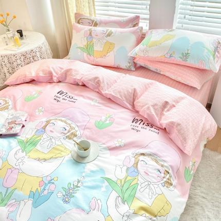 91家纺网 家纺一手货源 找家纺 凌鼎 2025新款40支13372全棉印花四件套 阿瑶