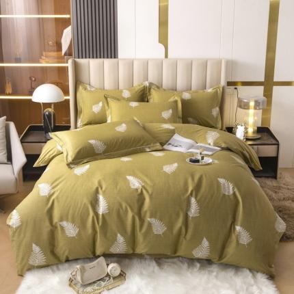 91家纺网 家纺一手货源 找家纺 锦罗绣 2024新款纯棉全棉13376印花四件套 素锦