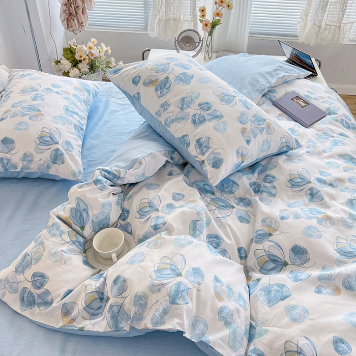 91家纺网 家纺一手货源 找家纺 （总）沐棉家居 2022新款全棉13370印花四件套直播爆款