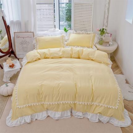 91家纺网 家纺一手货源 找家纺 (总)北纬27度 2022新款全棉水洗棉四件套洛丽塔系列