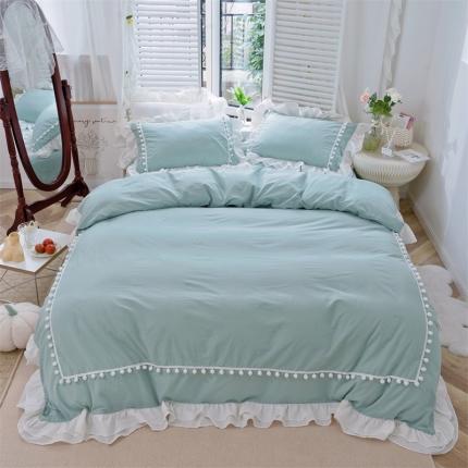 91家纺网 家纺一手货源 找家纺 (总)北纬27度 2022新款全棉水洗棉四件套洛丽塔系列