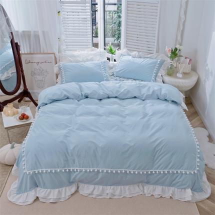 91家纺网 家纺一手货源 找家纺 (总)北纬27度 2022新款全棉水洗棉四件套洛丽塔系列