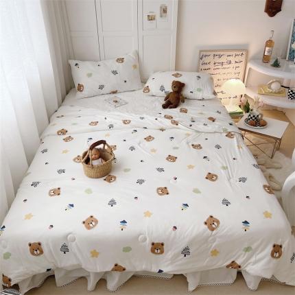 91家纺网 家纺一手货源 找家纺 (总)星期八 2022新款卡通针织棉夏被