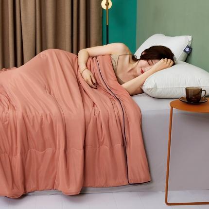 91家纺网 家纺一手货源 找家纺 (总）梦镜 2025新款A类冰淇淋凉感丝夏凉被