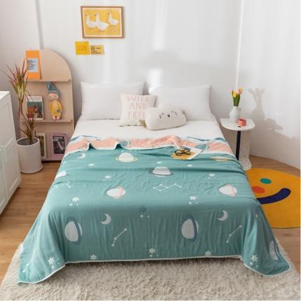 91家纺网 家纺一手货源 找家纺 （总）朴尔 2022年新款卡漫风格全棉六层纱毛巾被