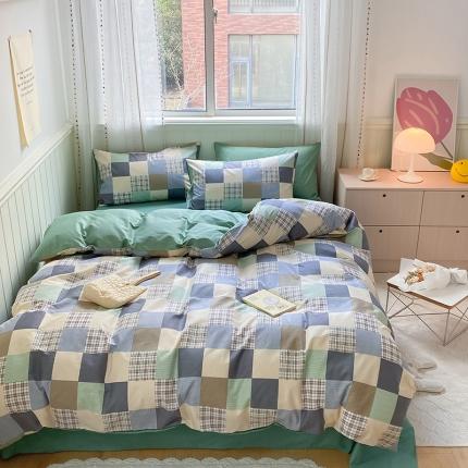 91家纺网 家纺一手货源 找家纺 （总）琪格格 2023新款纯棉13372简约款四件套