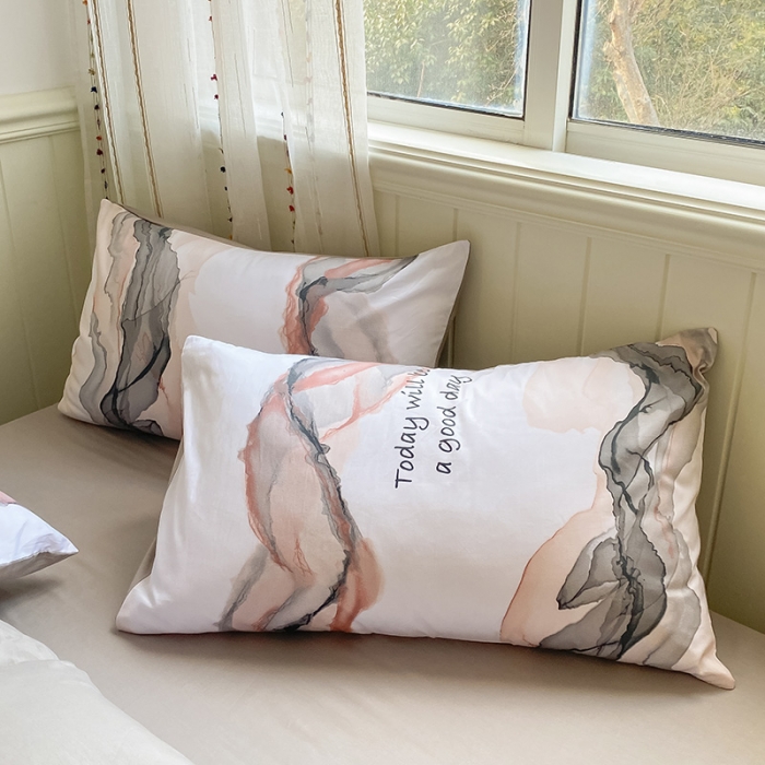 91家纺网 家纺一手货源 找家纺 琪格格 2022新款纯棉13372简约款四件套 琉光