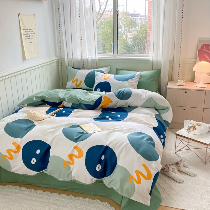 91家纺网 家纺一手货源 找家纺 琪格格 2022新款纯棉13372简约款四件套 悉尼