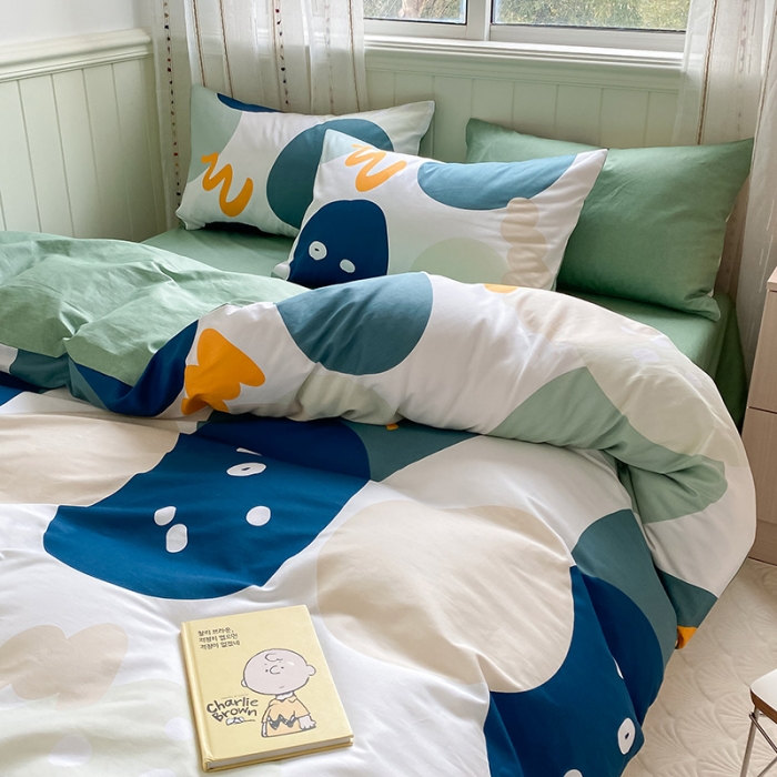 91家纺网 家纺一手货源 找家纺 琪格格 2022新款纯棉13372简约款四件套 悉尼