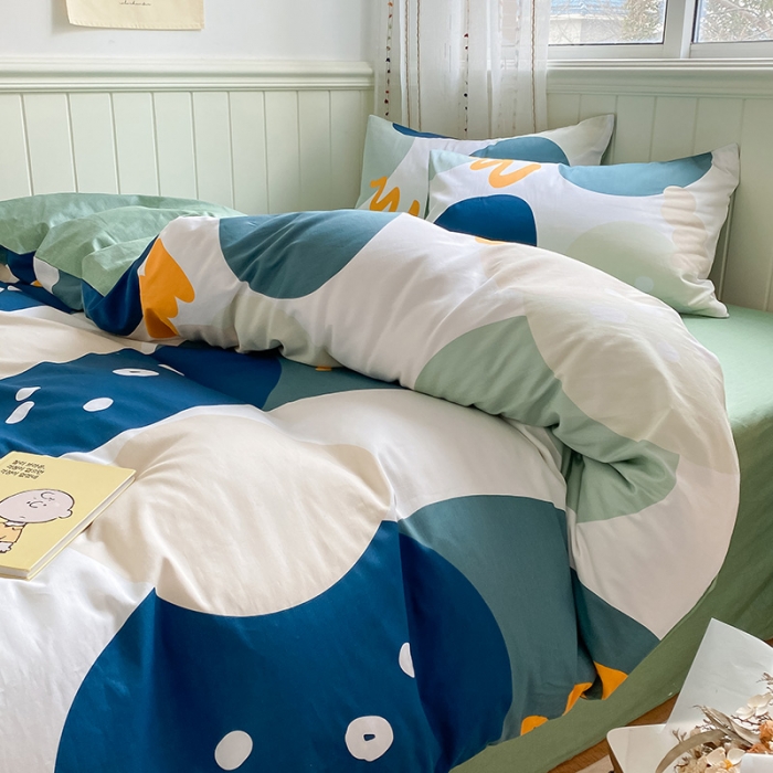 91家纺网 家纺一手货源 找家纺 琪格格 2022新款纯棉13372简约款四件套 悉尼