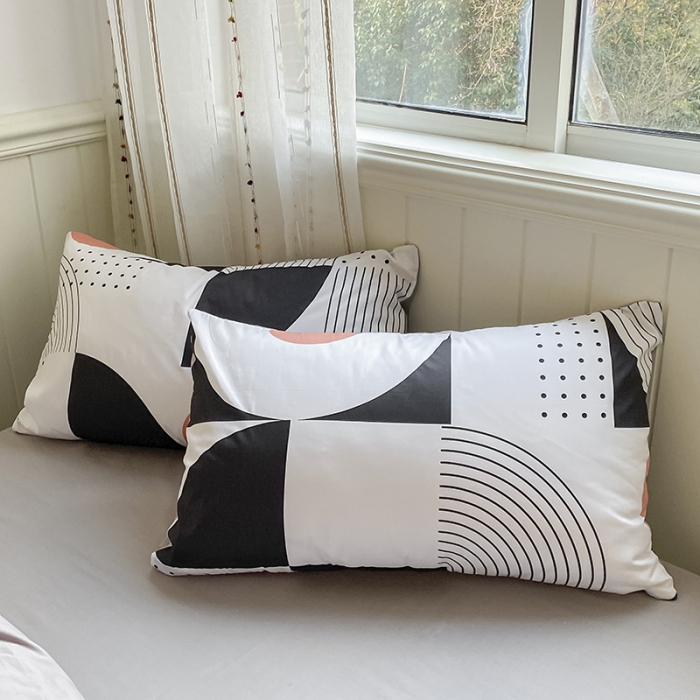 91家纺网 家纺一手货源 找家纺 琪格格 2022新款纯棉13372简约款四件套 旋律