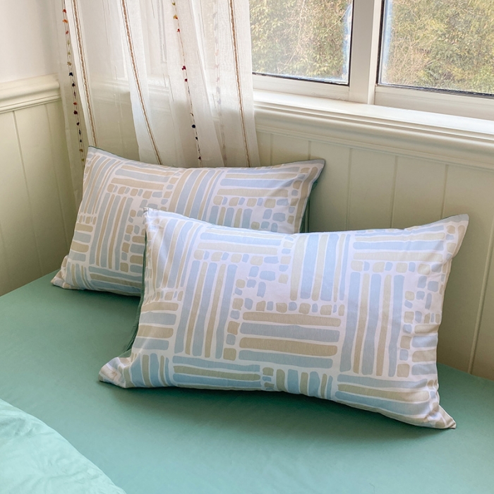 91家纺网 家纺一手货源 找家纺 琪格格 2022新款纯棉13372简约款四件套 简一