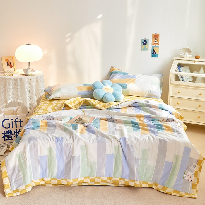 91家纺网 家纺一手货源 找家纺 vip被业 2022新款新疆全棉棉花夏被 跳动心弦