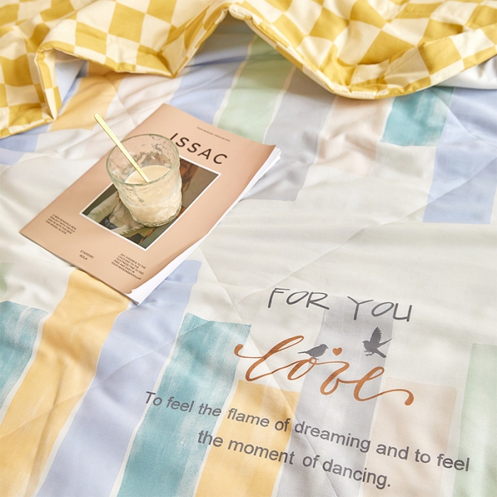 91家纺网 家纺一手货源 找家纺 vip被业 2022新款新疆全棉棉花夏被 跳动心弦