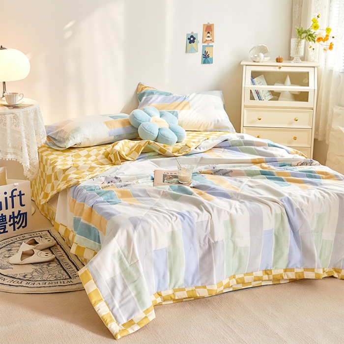 91家纺网 家纺一手货源 找家纺 vip被业 2022新款新疆全棉棉花夏被 跳动心弦