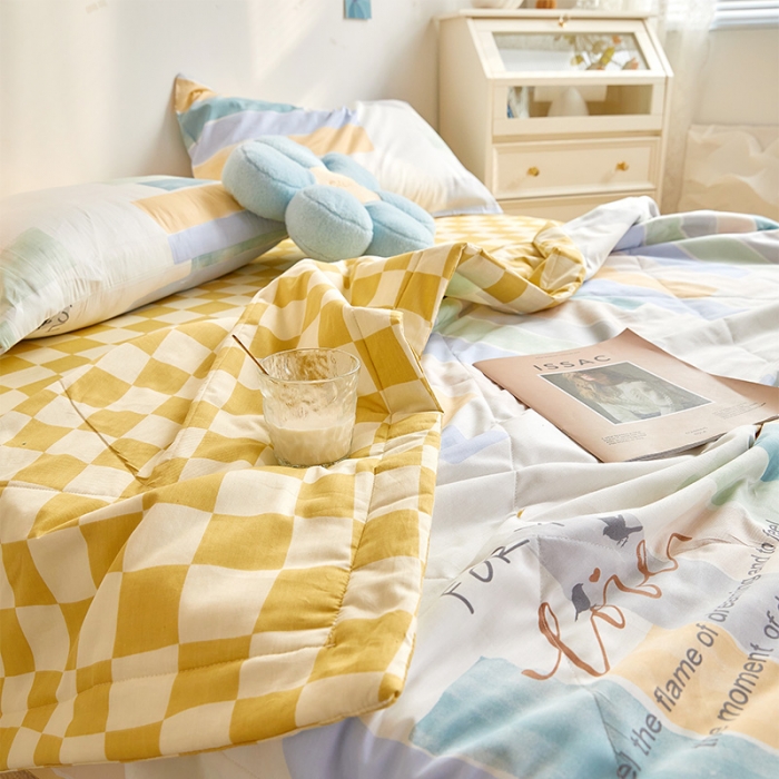 91家纺网 家纺一手货源 找家纺 vip被业 2022新款新疆全棉棉花夏被 跳动心弦